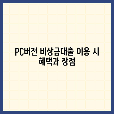 카카오뱅크 pc버전 비상금대출 pc버전 연장