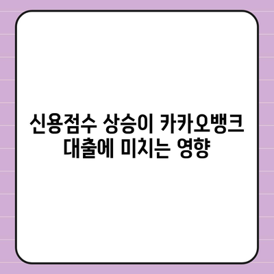 카카오뱅크 비상금대출 신용점수