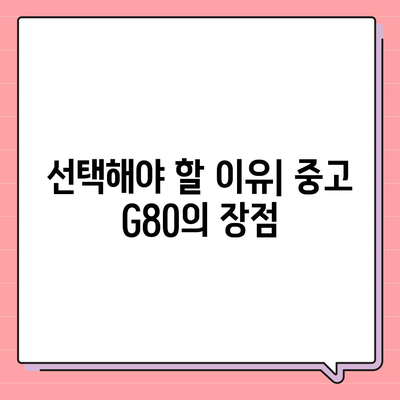 중고 G80 장기렌트 승리후기