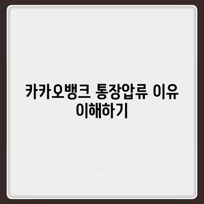 카카오뱅크 통장압류 해지 방법