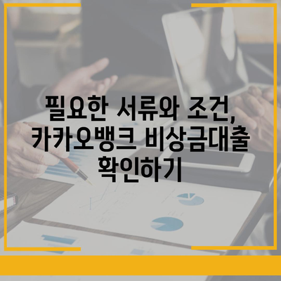 카카오뱅크 비상금대출 신청