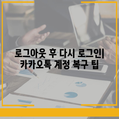 카카오톡 로그아웃