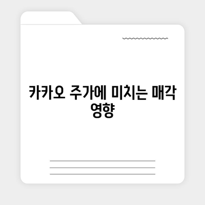 카카오 계열사 매각 정리와 카카오 주가 전망