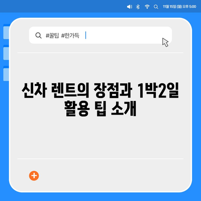 부산시 강서구 미음동 렌트카 가격비교 | 리스 | 장기대여 | 1일비용 | 비용 | 소카 | 중고 | 신차 | 1박2일 2024후기