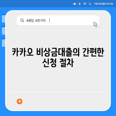 카카오 비상금대출