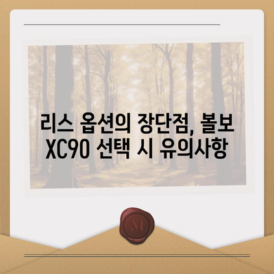 볼보 XC90 장기렌트 가격, 리스 옵션 빠르게 확인하기