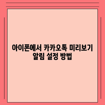 아이폰 카카오톡 미리보기 알림에 이름 비공개 설정