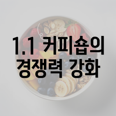 1.1 커피숍의 경쟁력 강화