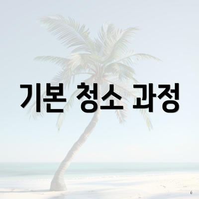 기본 청소 과정