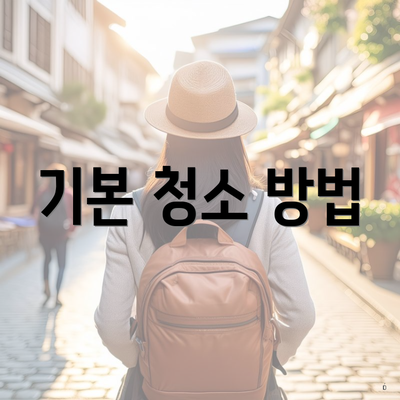 기본 청소 방법