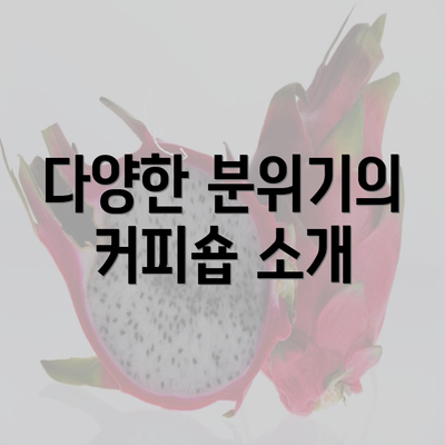 다양한 분위기의 커피숍 소개