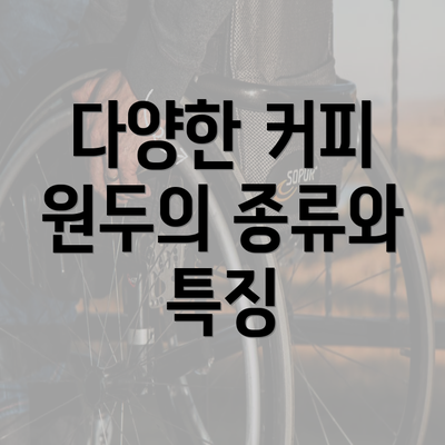 다양한 커피 원두의 종류와 특징