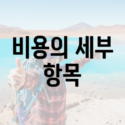 비용의 세부 항목