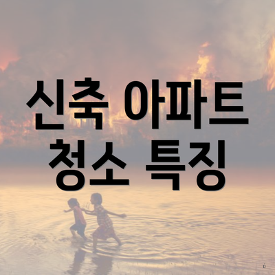 신축 아파트 청소 특징