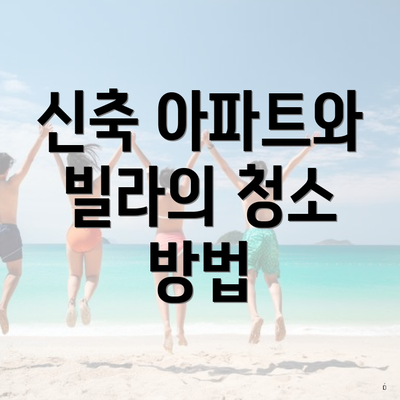 신축 아파트와 빌라의 청소 방법