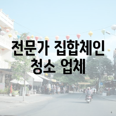 전문가 집합체인 청소 업체