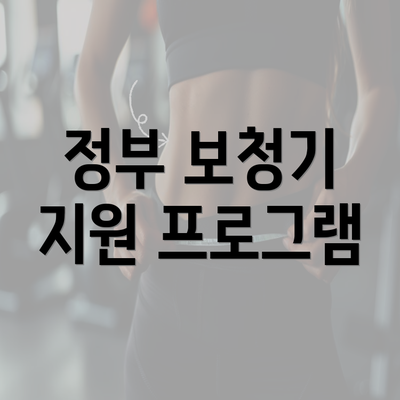 정부 보청기 지원 프로그램