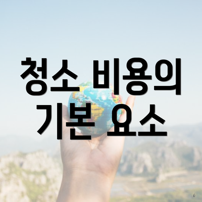 청소 비용의 기본 요소