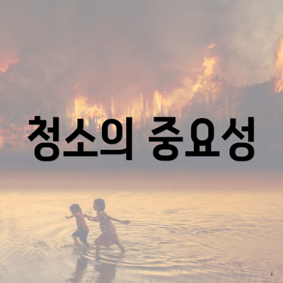 청소의 중요성