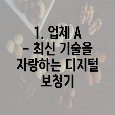 1. 업체 A - 최신 기술을 자랑하는 디지털 보청기