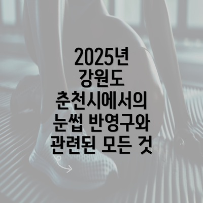 2025년 강원도 춘천시에서의 눈썹 반영구와 관련된 모든 것