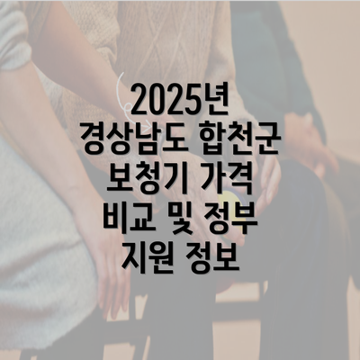 2025년 경상남도 합천군 보청기 가격 비교 및 정부 지원 정보