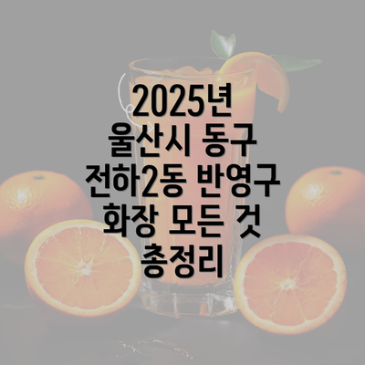 2025년 울산시 동구 전하2동 반영구 화장 모든 것 총정리