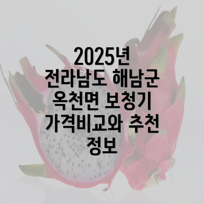 2025년 전라남도 해남군 옥천면 보청기 가격비교와 추천 정보