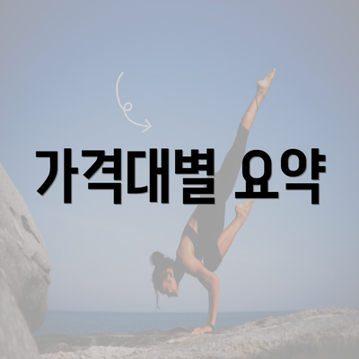 가격대별 요약