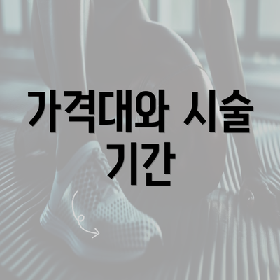 가격대와 시술 기간