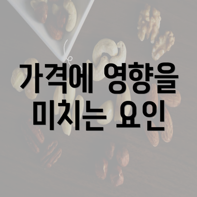 가격에 영향을 미치는 요인