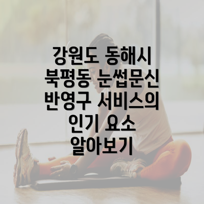 강원도 동해시 북평동 눈썹문신 반영구 서비스의 인기 요소 알아보기