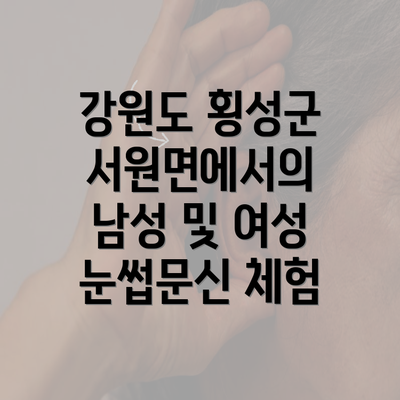 강원도 횡성군 서원면에서의 남성 및 여성 눈썹문신 체험