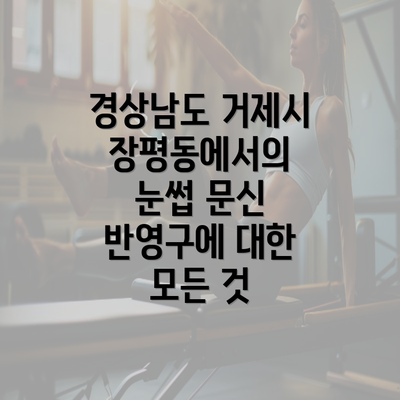 경상남도 거제시 장평동에서의 눈썹 문신 반영구에 대한 모든 것