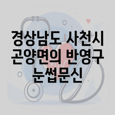 경상남도 사천시 곤양면의 반영구 눈썹문신