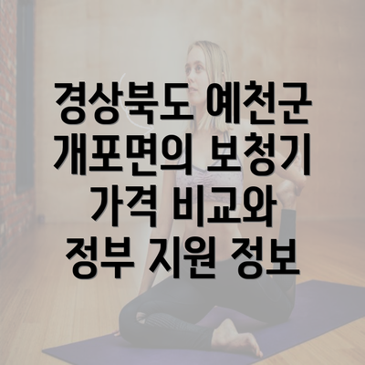 경상북도 예천군 개포면의 보청기 가격 비교와 정부 지원 정보