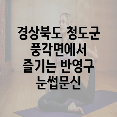 경상북도 청도군 풍각면에서 즐기는 반영구 눈썹문신