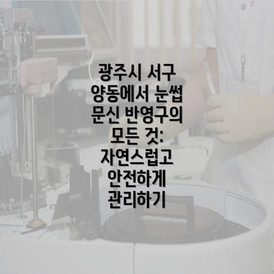 광주시 서구 양동에서 눈썹 문신 반영구의 모든 것: 자연스럽고 안전하게 관리하기