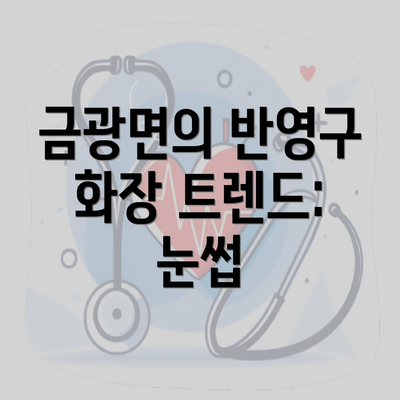 금광면의 반영구 화장 트렌드: 눈썹