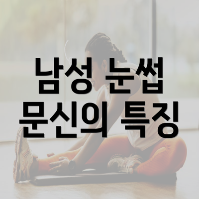 남성 눈썹 문신의 특징