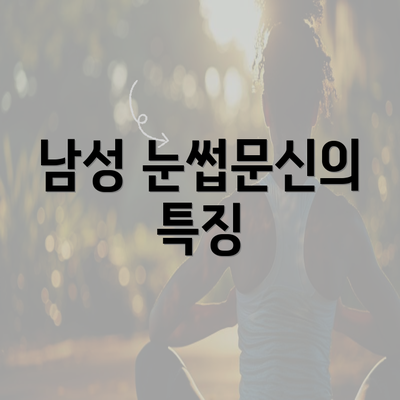 남성 눈썹문신의 특징