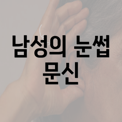 남성의 눈썹 문신