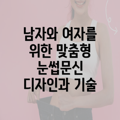 남자와 여자를 위한 맞춤형 눈썹문신 디자인과 기술