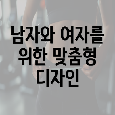 남자와 여자를 위한 맞춤형 디자인