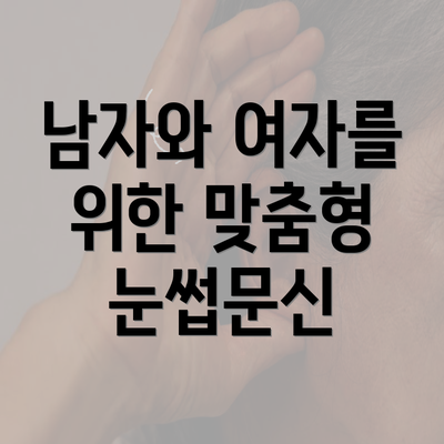 남자와 여자를 위한 맞춤형 눈썹문신