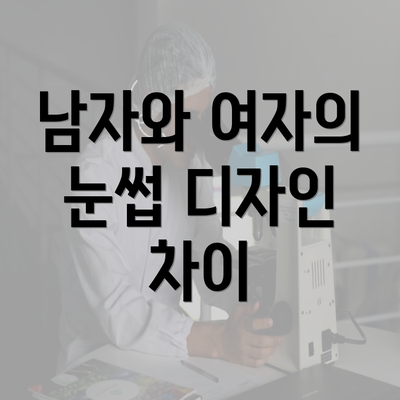 남자와 여자의 눈썹 디자인 차이