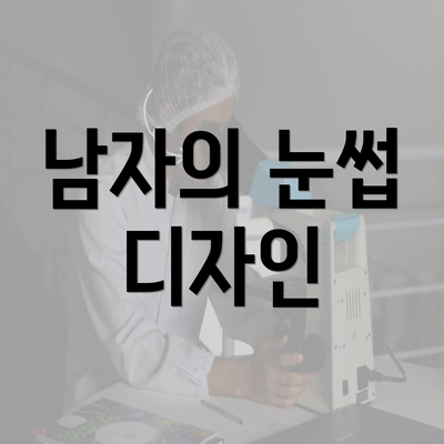 남자의 눈썹 디자인