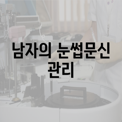 남자의 눈썹문신 관리