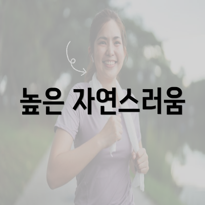 높은 자연스러움