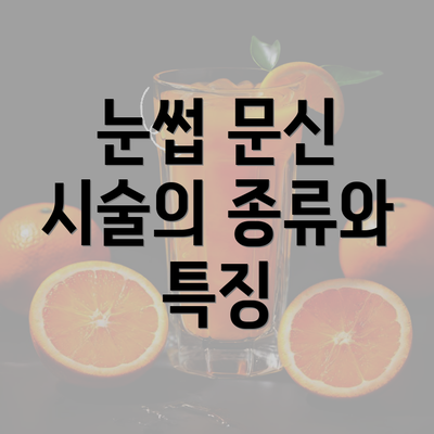 눈썹 문신 시술의 종류와 특징